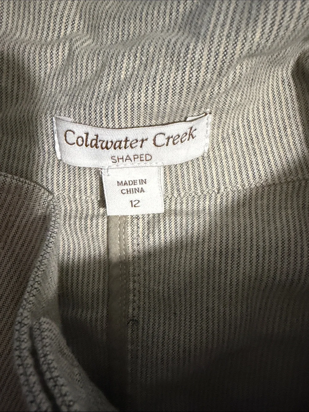 Coldwater Creek Women's Light Gray Casual Jacket with Stand Collar - 12